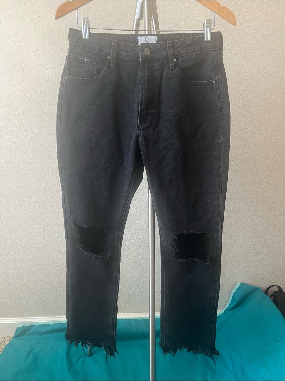 Insane Gene Women’s Slim Black Distressed Jeans